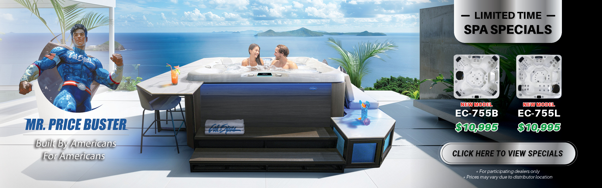 Calspas hot tub being used in a family setting - Carterville